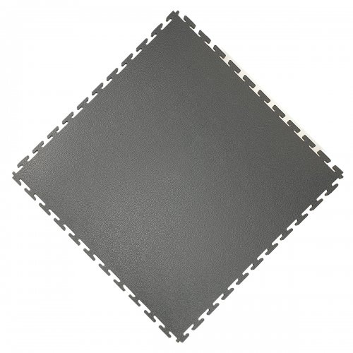 Bodenfliese Vario PVC mit Leder / Dunkelgrau 510x510x7mm / 4 Stück = 1 m²